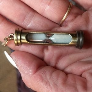 COPY - Light Bronze Hourglass Pendant on 18 Inch Chain